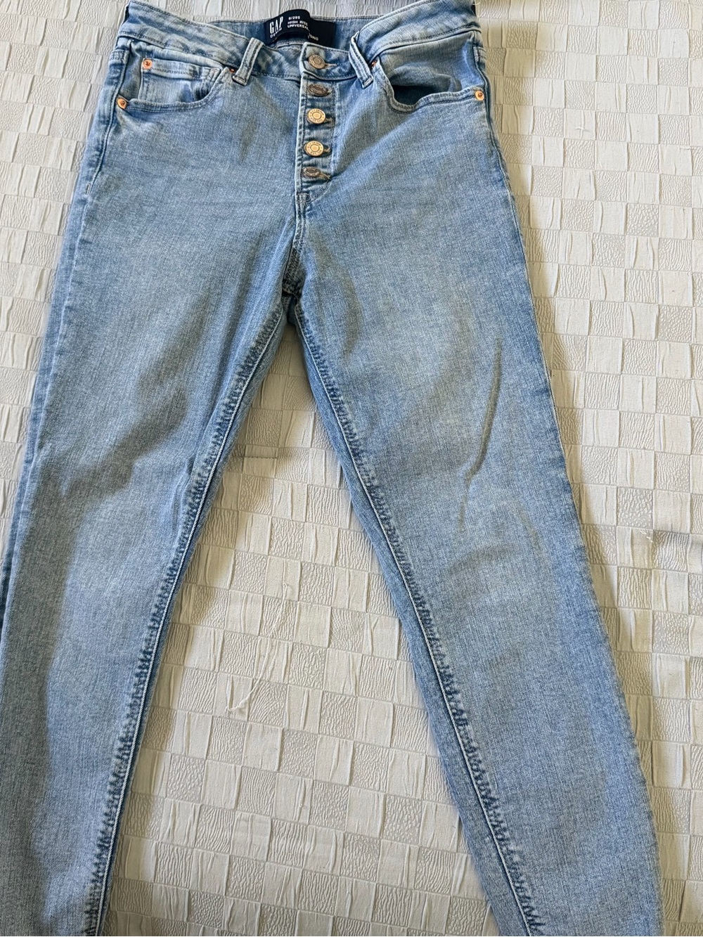 GAP Women's Light Blue High Rise Skinny Jeans
